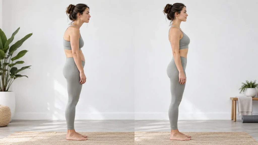 Correction de la posture et ventre plat pour aligner la colonne au quotidien