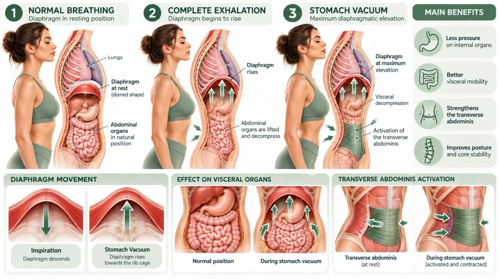 Stomach Vaccum et Digestion : 4 Clés pour Résultat Parfait stomach vacuum digestion drainage visceres
