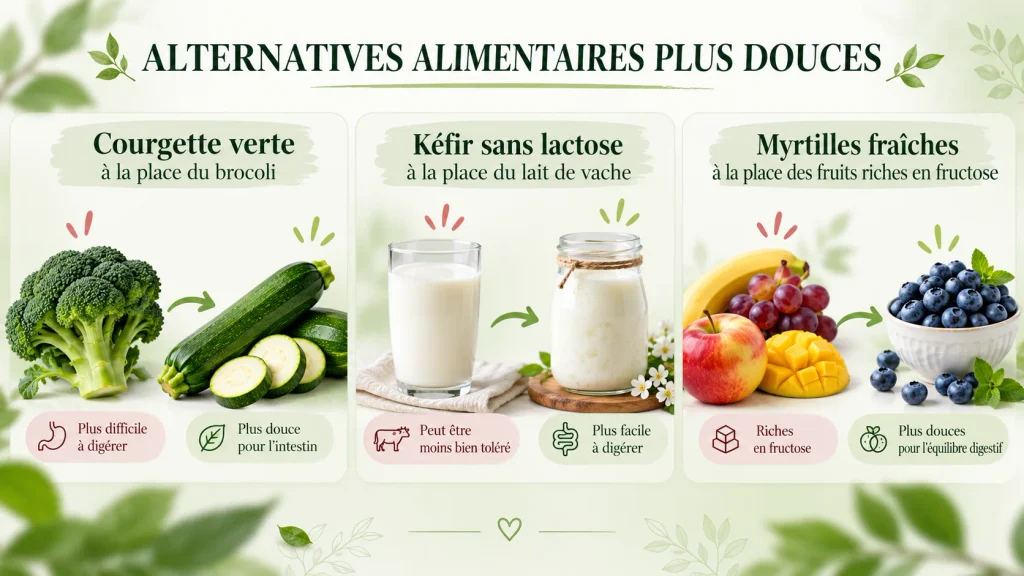 Aliments qui Font Gonfler le Ventre : 7 Pièges à Éviter Absolument Substitutions faciles pour eviter les aliments qui font gonfler le ventre